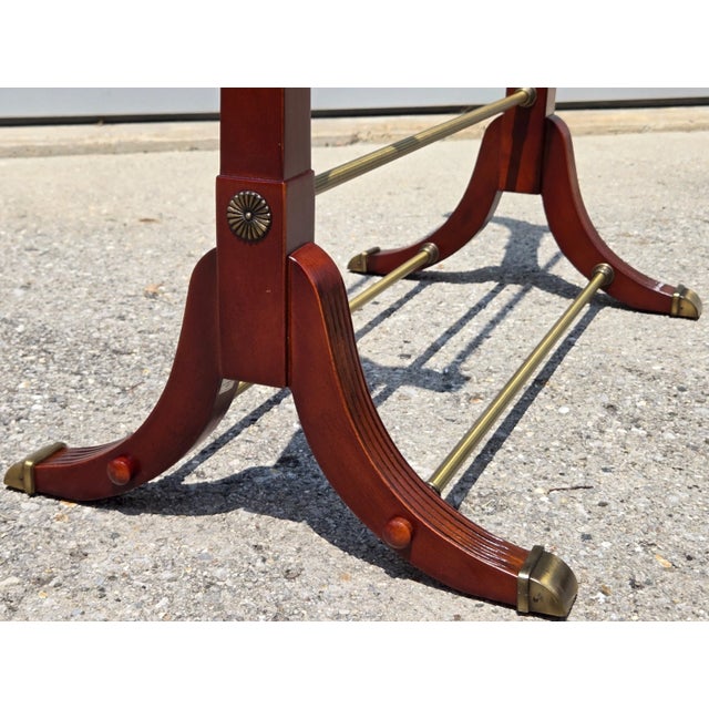 Bombay Company Brass & Mahogany Quilt Rack or Towel Stand For Sale - Image 11 of 15