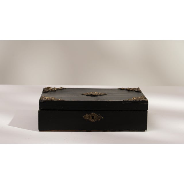 19th Century France Black Brass Box For Sale - Image 16 of 18