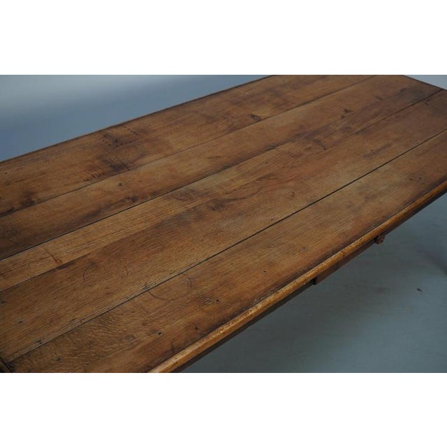 Early 20th Century French Rustic Oak Farmhouse Dining Table For Sale - Image 13 of 18