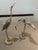 Vintage Brass Crane Figurines-Pair Dimensions are approximate: 11 1/2” Tall crane 8 1/2” Long, tip of beak to end of tail-...