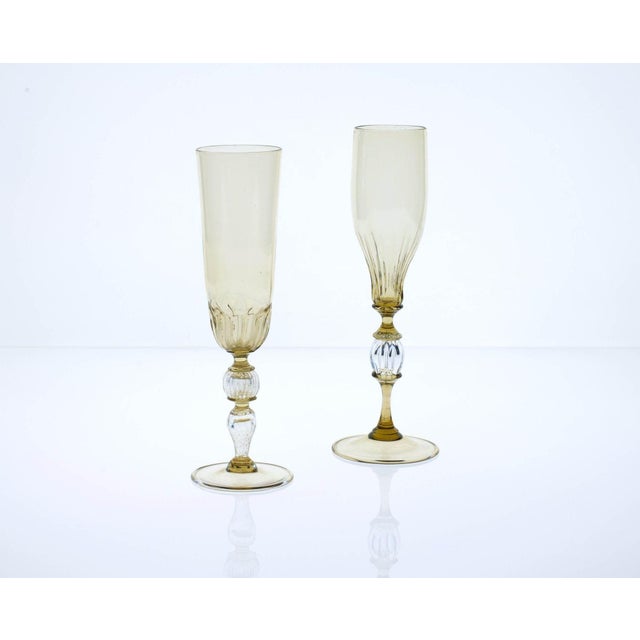 Champagne Flutes by Cenedese, Set of 6 For Sale - Image 15 of 18