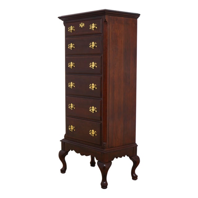 Colonial Mahogany 6 Drawer Lingerie High Chest For Sale
