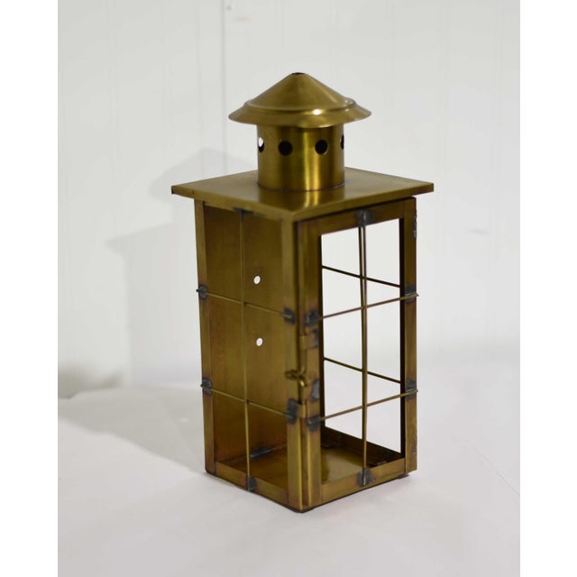 Vintage Handcrafted Decorative Metal Lantern or Wall Sconce - A Pair For Sale - Image 4 of 14