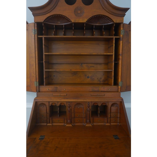 Wood Dr Dimes Cherry Secretary Slant Front Desk For Sale - Image 7 of 18