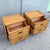 Boho Chic Boho Chic Herringbone Wicker Faux Bamboo Nightstands/Commodes by Dixie - A Pair For Sale - Image 3 of 9