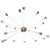 Brass Sputnik Chandelier With Twenty Arms For Sale