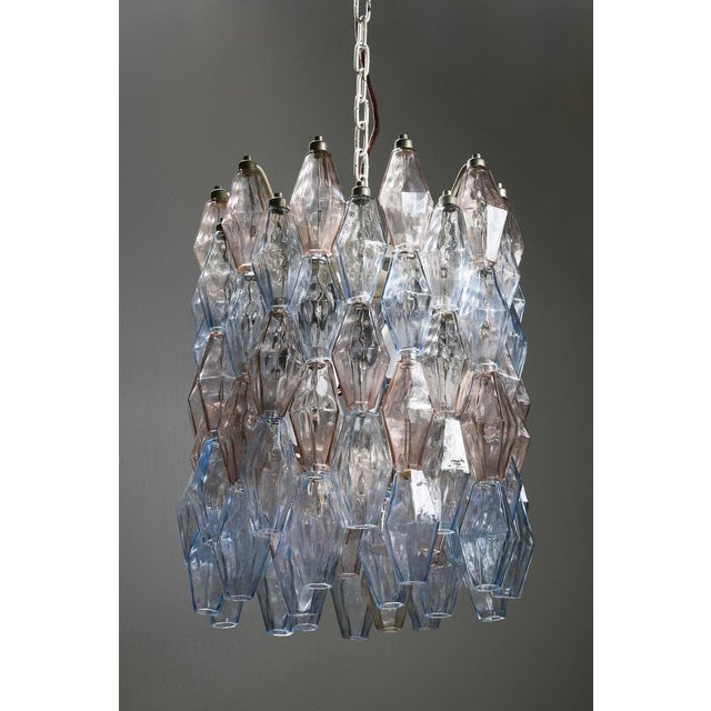 1950s Model Poliedri Chandelier by Carlo Scarpa for Venini, 1955 For Sale - Image 5 of 18