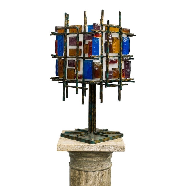 1950s Italian Brutalist Table Lamp For Sale - Image 5 of 8