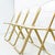 Metal Giancarlo Piretti Style Brass Folding Chairs- Set of 4 For Sale - Image 7 of 9