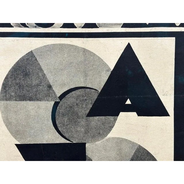 Black 1924 Dutch Poster for Leiden University by Ludwig Oswald Wenckebach For Sale - Image 8 of 13