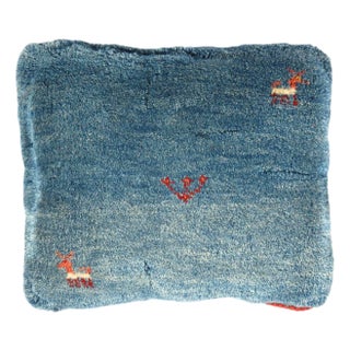 Pasargad DC Fine Hand Knotted Persian Gabbeh Pillow For Sale