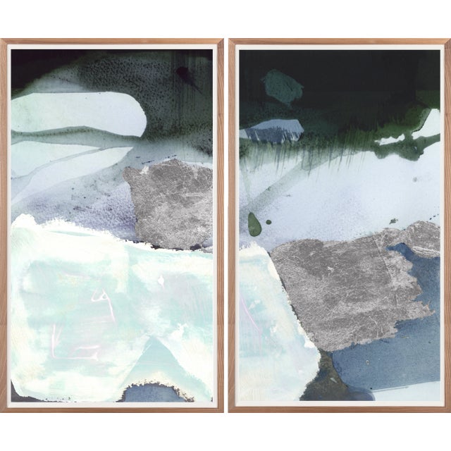 Quartz Diptych: Ocean Art Print, Framed For Sale