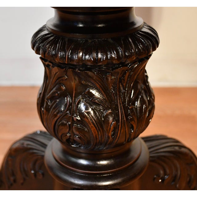 1910s Antique American Empire Mahogany Pembroke Drop-Leaf Work Table / Side Table For Sale - Image 15 of 18