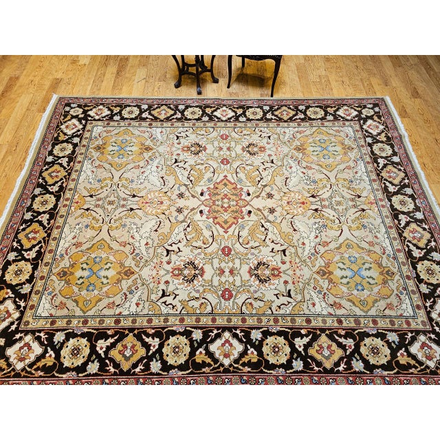 Mid 20th Century Vintage Turkish Oushak Handwoven Rug, Wool, Allover Geometric Design, 8' x 10' For Sale - Image 5 of 16