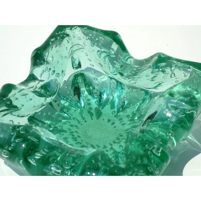 Art Deco Bollicine Murano Glass Ashtray by Barovier, 1940s For Sale - Image 3 of 5