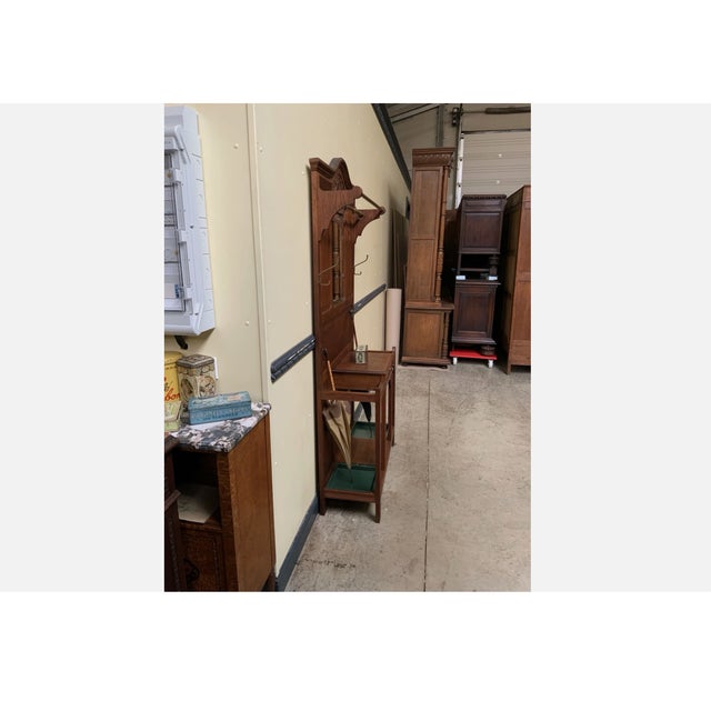 Wood Antique Art Nouveau Wardrobe, 1910 For Sale - Image 7 of 10