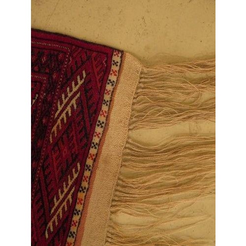 Textile Vintage Approx: 4 X 7 Red Wool Area Rug For Sale - Image 7 of 11