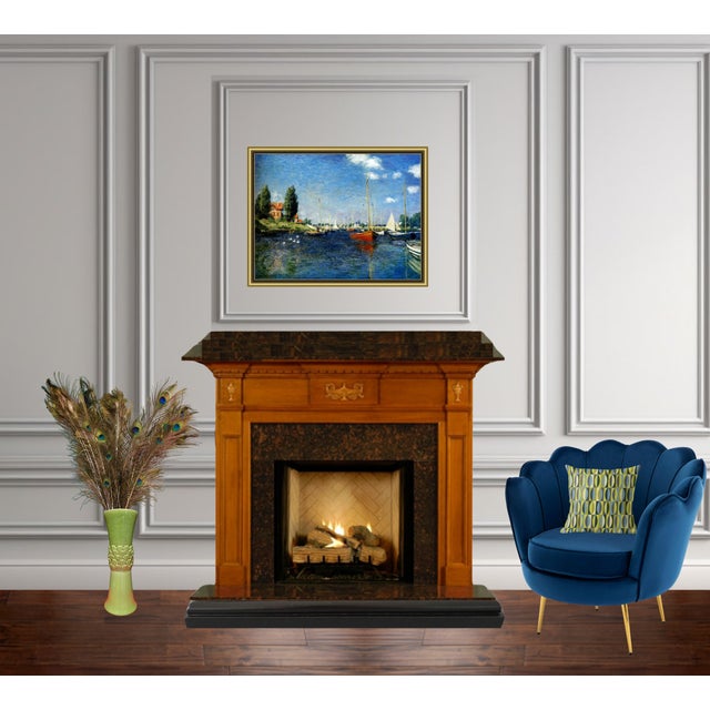 Asparagus Green Ceramic Floor Vase For Sale - Image 11 of 12