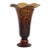 Art Glass Vase Italian Style Tortoiseshell Leopard Print With Ruffled Edge 4881b For Sale