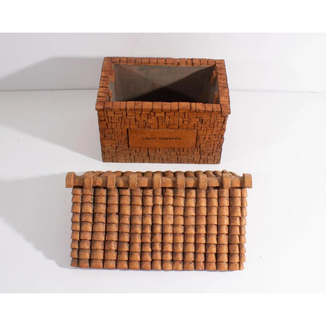 Gerald Boyce Signed 1998 “Capvt Mortvvm” Studio Pottery Lidded Urn Vessel For Sale In Indianapolis - Image 6 of 8