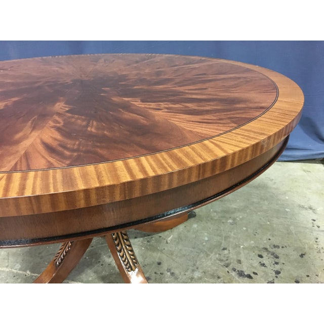 Round Mahogany Georgian Style Pedestal Table by Leighton Hall Made-To-Order For Sale - Image 4 of 10