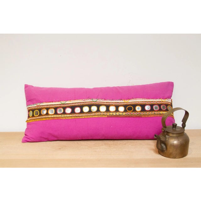 This vintage nomad pillow is a warm & charming mixture of tribal Indian beauty with functionality. Crafted from thick...