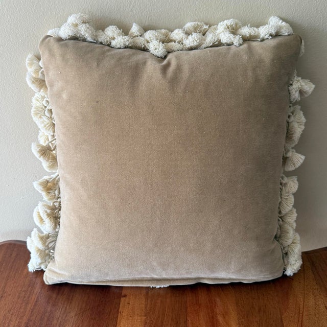 Late 20th Century Vintage French Aubusson Style Needlepoint Pillow For Sale - Image 5 of 7