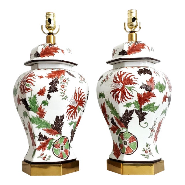 Lamps Pair French Ginger Jars For Sale