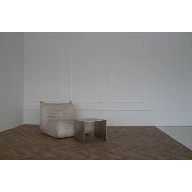 Brushed Aluminum Side Table by Veliento For Sale - Image 15 of 16