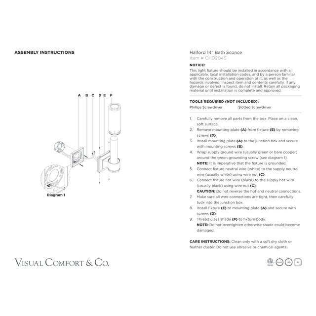 Metal Chapman & Myers for Visual Comfort Signature Halford 14" Bath Sconce in Bronze with White Glass For Sale - Image 7 of 7