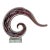 Murano Style Purple Art Glass Swirl Sculpture on Lucite Base For Sale