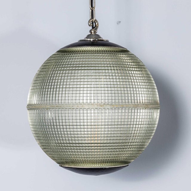 Parisian Glass Globe Lamps from Holophane, 1960s For Sale - Image 15 of 18