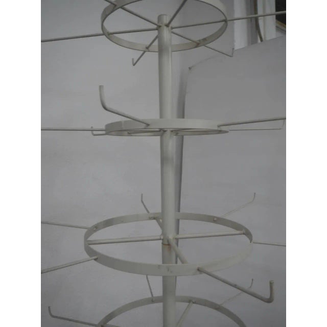 White Shop Display Rack on Wheels, 1970s For Sale - Image 8 of 10