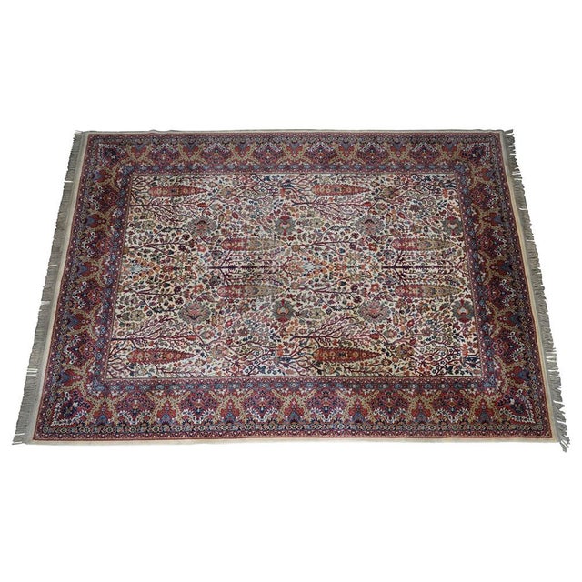 Large Vintage French Floral Leaf Rug For Sale - Image 17 of 17