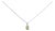 10K White Gold 5x3mm Green Peridot and Diamond Accent Halo Octagonal Shape 18" Pendant Necklace (I-J Color, I1-I2 Clarity) For Sale