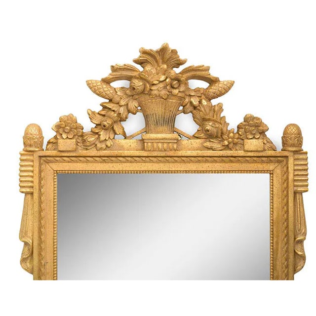 French 1980s Pair of Louis XVI Style Mirrors For Sale - Image 3 of 4