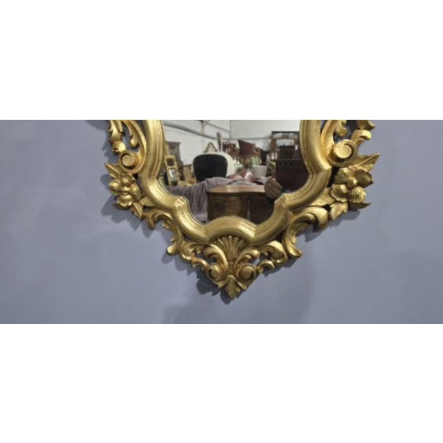 Venetian Giltwood Wall Mirror, 1920 For Sale - Image 6 of 8