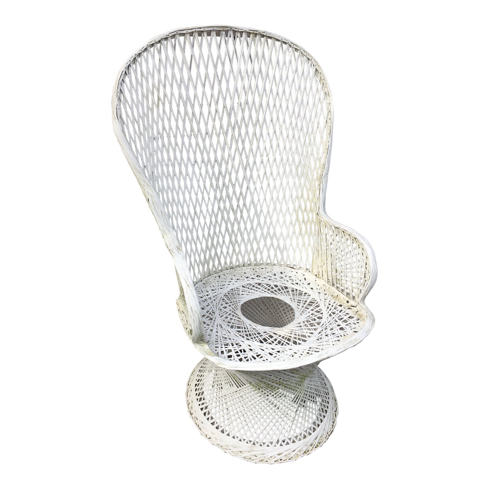 Vintage Russel Woodward Fiberglass Outdoor Fan Chair Chairish