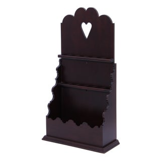 1980s Virginia Metalcrafters Colonial Williamsburg Mahogany Spoon Display Rack For Sale