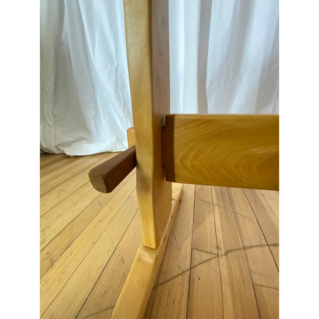 Harnett Wood Designs Trestle Dining Table For Sale - Image 4 of 9