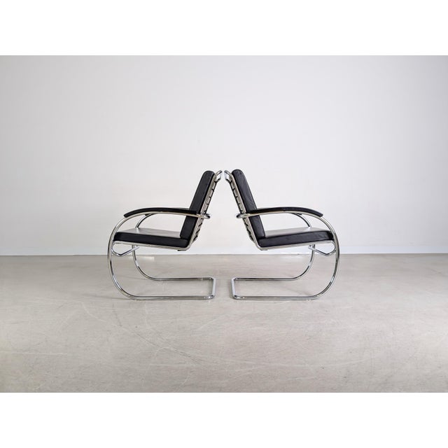 Metal Mid-Century Modern KS 46 Armchair by Anton Lorenz for Thonet For Sale - Image 7 of 12