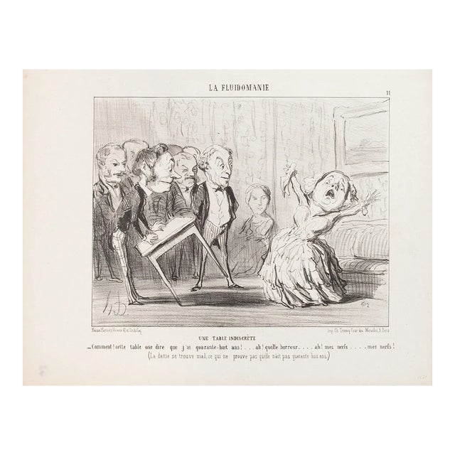Honoré Daumier - Une Table Indiscète - Lithograph - 1853 For Sale