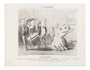 Honoré Daumier - Une Table Indiscète - Lithograph - 1853