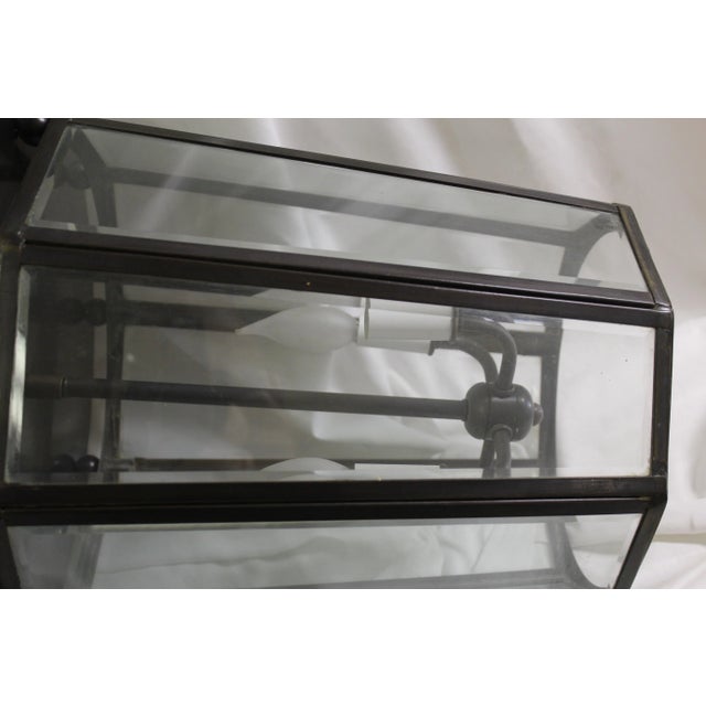 1990s Mid-Century Pendant with Beveled Glass For Sale - Image 5 of 8