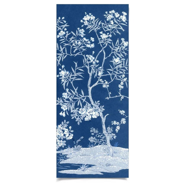 Not Yet Made - Made To Order Blue Tree Panel, Unframed Artwork - Set Of 4 For Sale - Image 5 of 6
