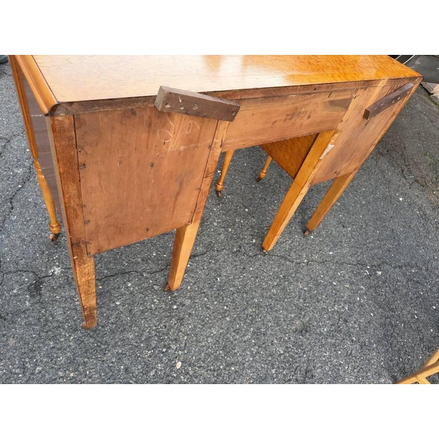 Antique Tiger Maple Vanity Dressing Table For Sale - Image 10 of 18