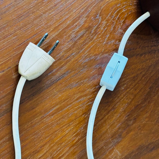 Mid Century Teak and Glass Table Lamps - Set of 2 For Sale - Image 14 of 14