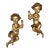 Pair 17th Century Italian Hand Carved Baroque Giltwood Putti For Sale