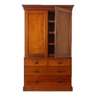 Antique Linen Press, 1840s For Sale