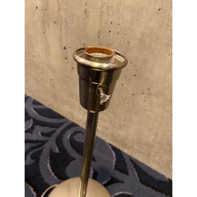 Mid 20th Century Mid 20th Century Brushed Stainless Steel Post Modern Cone Table Lamp For Sale - Image 5 of 11